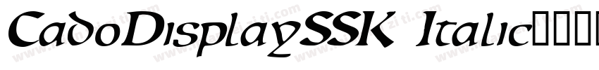CadoDisplaySSK Italic字体转换